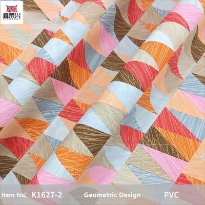 0.8mm Kleurrijk Geometrisch Ontwerp PVC Leer Voor Handtas Verpakkingsdoos Telefoonhoes Decoratie Gebruik