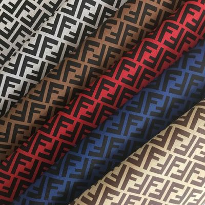 Afgedrukt dubbele F-letter PVC valse lederen tassen Portemonnee telefoonkoffer pakket cadeaubon lederen stof