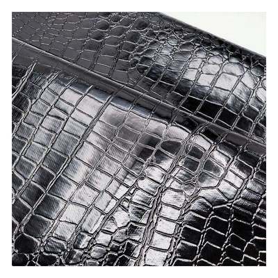 Hoogglanzend steenpatroon PVC synthetisch leer dierpatroon schoenen tassen en tassen nepleerstof