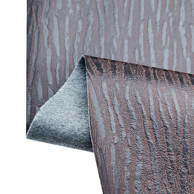 Groothandel PVC Streep Leer Kunstmatig Synthetisch Leer Houtprint Verpakking Portemonnee Doos Schoenen Notitieboek Kunstleer Stof