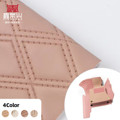 PVC imitatie borduurwerk Rhombus kunstmatig synthetisch leer voor auto Voeten Autostoeltjes Sofa Decoratie Tas Fake Leer Stof