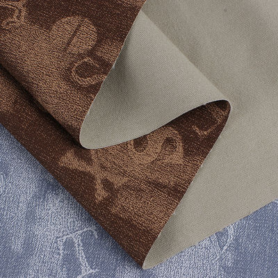 Gewassen denim PU leer Eco-vriendelijk Gedrukt lichtgewicht faux leer