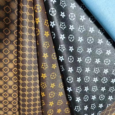 Vintage letter gedrukt PVC leer voor tassen zachte borstel bodem Eco-vriendelijk