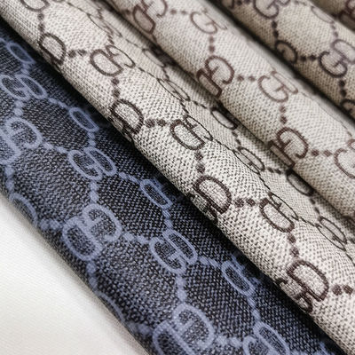 Vintage letter gedrukt PVC leer voor tassen zachte borstel bodem Eco-vriendelijk