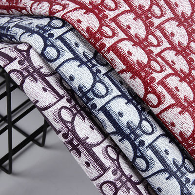 Vintage letter gedrukt PVC leer voor tassen zachte borstel bodem Eco-vriendelijk