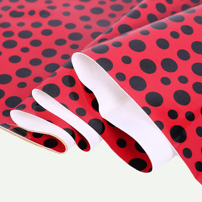 Polka Dot PU Faux Leer Zachte Borstel Onderkant Polyurethane Stof Leer