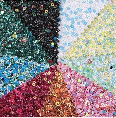 Sequins Bright Glitter PU Leer Gedrukt Kunstmatig PU Materiaal