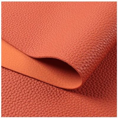 Custom Lychee Soft PVC Leer Voor Tassen Imitatie Cotton Velvet Bottom Stof