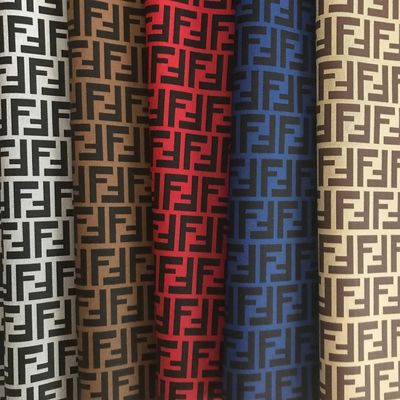 Afgedrukt dubbele F-letter PVC valse lederen tassen Portemonnee telefoonkoffer pakket cadeaubon lederen stof