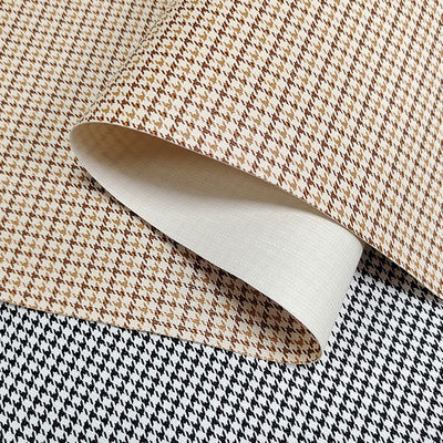 Klassieke Houndstooth Fake Lederen Stoffenzakken PVC Geprinte Lederen