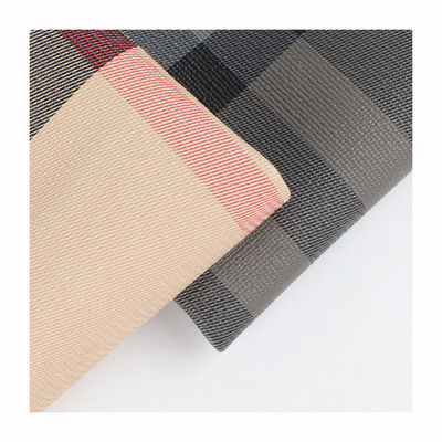 Classic Plaid Printed Faux Leather For Bags Gebreide synthetische leder PVC