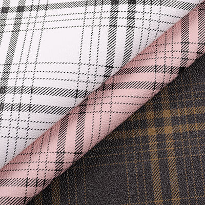 Tassen Plaid gestreepte gedrukte PVC faux leerstof kunstmatig krasbestendige