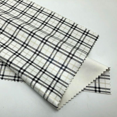 Custom Soft PU Synthetische lederen stof Elastische onderkant Classic Plaid Pattern