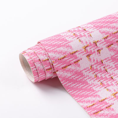 0.7mm synthetisch pvc-leer voor zakken gedrukt goud draad rooster