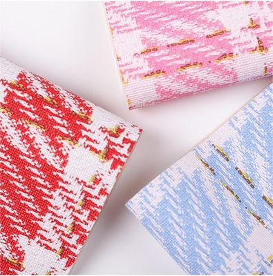 0.7mm synthetisch pvc-leer voor zakken gedrukt goud draad rooster