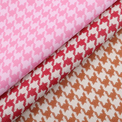 Houndstooth PVC-leer voor zakken