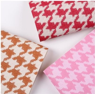 Houndstooth PVC-leer voor zakken