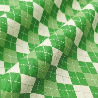 Handtas Custom Printed Patterned Faux Leather Fabric PVC Geometrisch Diamant