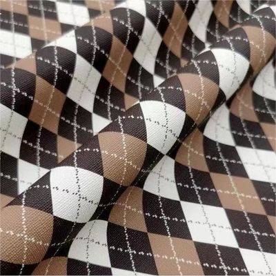 Handtas Custom Printed Patterned Faux Leather Fabric PVC Geometrisch Diamant