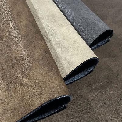 Simulatie van PU-microfiberleer voor schoenen Retro-verbrand schorspatroon