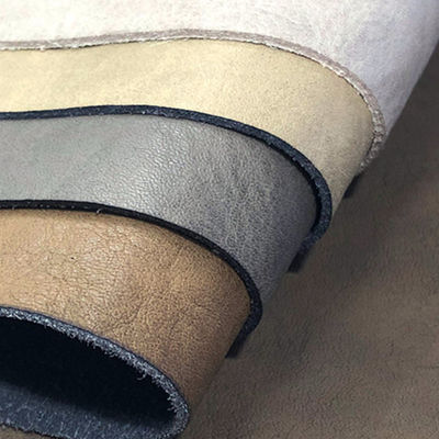 Simulatie van PU-microfiberleer voor schoenen Retro-verbrand schorspatroon