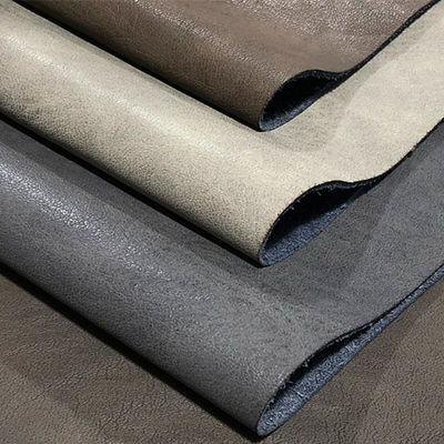 Simulatie van PU-microfiberleer voor schoenen Retro-verbrand schorspatroon