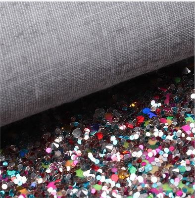 Printed Soft Glitter PU Leather Glamourous Sequins Bright Candy 1,2 mm dik