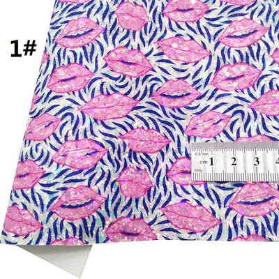 Printed Pink PU Polyurethane Leer Glitter Valentijnsdag Liefde Vorm Gretel