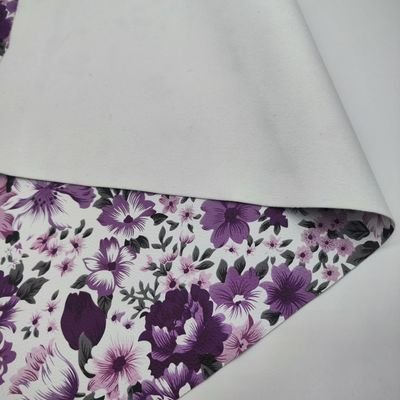 Gedrukt Kleurrijke bloemen PVC PU Synthetisch nepleermateriaal