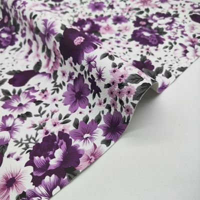 Gedrukt Kleurrijke bloemen PVC PU Synthetisch nepleermateriaal