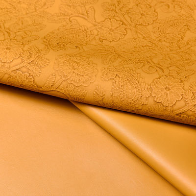 3D Retro Floral Embossed PVC Leer Voor Handtas Verpakkingsdoos Decoratief Stof Placemat Fake Leer