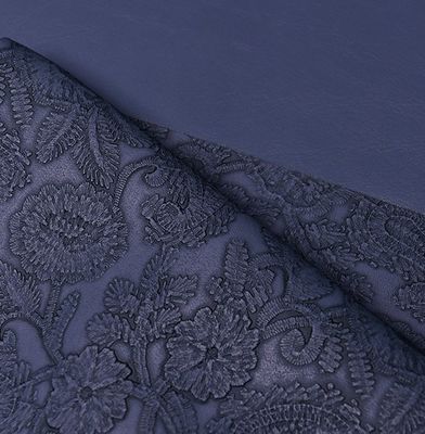 3D Retro Floral Embossed PVC Leer Voor Handtas Verpakkingsdoos Decoratief Stof Placemat Fake Leer