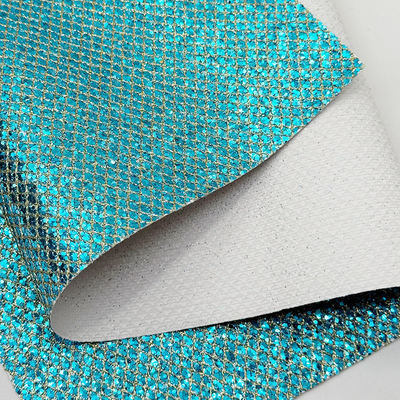 Mesh-Type Grof Glitter PVC Kunstleer Stretch Kunstleer Materiaal voor Schoenen Bagage Tas Verpakking Sofa Outdoor Voering