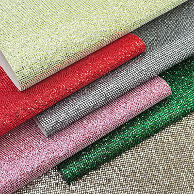 Kleine-check Grove Glitter PVC Synthetisch Lederen Schoenen Juwelen Handwerk Bagage Tas Verpakkingsdozen Waterdicht Stretch Fake Lederen