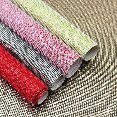 Kleine-check Grove Glitter PVC Synthetisch Lederen Schoenen Juwelen Handwerk Bagage Tas Verpakkingsdozen Waterdicht Stretch Fake Lederen
