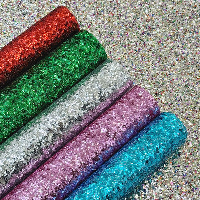 Groffe glitter PVC synthetisch leer voor schoenen, sieraden, ambacht, bagage, tassen, verpakkingsdozen, kunstleer materiaal
