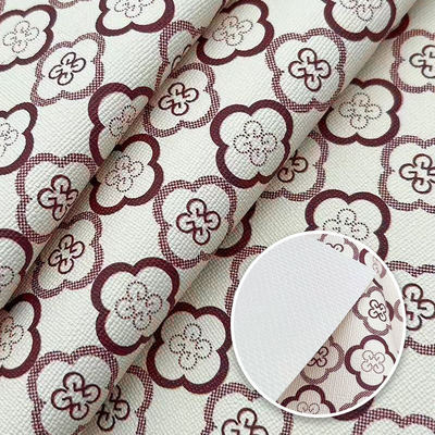 PVC vierblaadje klaver gedrukte stijl synthetisch kunstleer voor zak verpakking notebook telefoon schelp nep leerstof