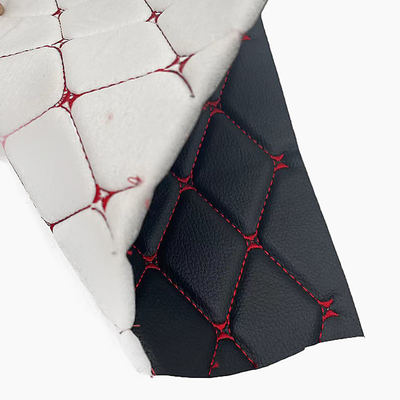 Aangepaste PVC-borduurwerk Gewatteerd Synthetisch Leer 6.0mm Polyurethaanschuim voor Autostoelbekleding Sofa Kunstleer Stof