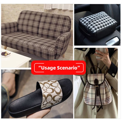 PVC Tech Stof Schots Plaid Patroon Kunstmatig Synthetisch Lederen Sofa Bag Schoenen Autostoeltjes Gordel Fake Lederen Stof