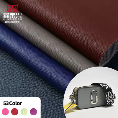 PVC Saffiano kruispatroon synthetisch leer voor meubels 54" breed