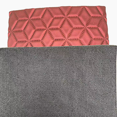 Custom PVC diamant borduurwerk gewatteerd parelmoer synthetisch leer naaldvilt schuim voor auto stoelbekleding bank kunstleer stof