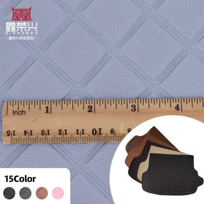 PVC Rhombus Litchi Reliëf Kunstleer voor Auto Voetmatten, Autostoelen, Sofa, Decoratie, Tas, Faux Leather Stof