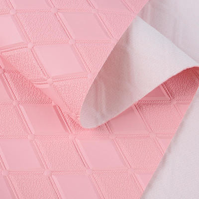 PVC Rhombus Embossed Style Kunstmatig synthetisch leer voor auto Voeten Autostoeltjes Sofa Decoratie Tas Fake Leer Stof