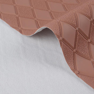 PVC Rhombus Embossed Style Kunstmatig synthetisch leer voor auto Voeten Autostoeltjes Sofa Decoratie Tas Fake Leer Stof