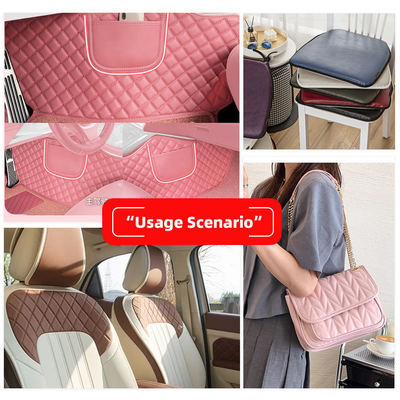 PVC imitatie borduurwerk Rhombus kunstmatig synthetisch leer voor auto Voeten Autostoeltjes Sofa Decoratie Tas Fake Leer Stof