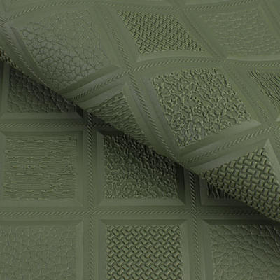 PVC Antiskid Rhombus Embossed Style Kunstmatig synthetisch leer voor auto Voet Autostoeltjes Bank Decoratie Tas Fake Leer Stof