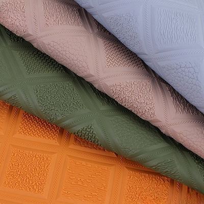 PVC Antiskid Rhombus Embossed Style Kunstmatig synthetisch leer voor auto Voet Autostoeltjes Bank Decoratie Tas Fake Leer Stof