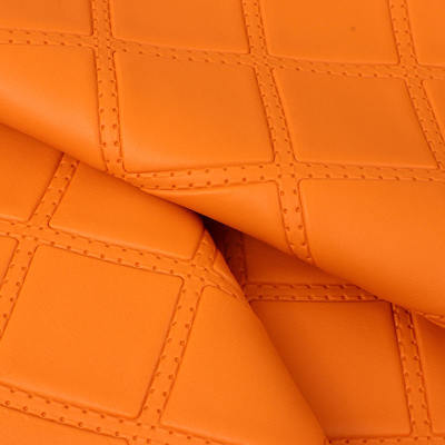 PVC Rhombus Punching Embossed Style Kunstmatig synthetisch leer voor auto Voeten Autostoeltjes Sofa Decoratie Tas Fake Leer Stof
