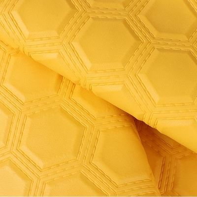 PVC Borduurwerk Zeshoekig Reliëf Kunstmatig Synthetisch Leer voor Auto Voetmatten Autostoelen Sofa Decoratie Tas Kunstleer Stof