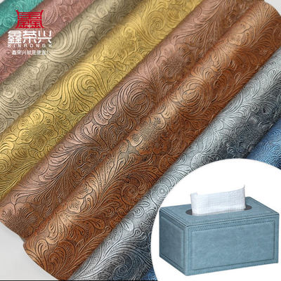 PVC bloemenpatroon kunstleer synthetisch leer portemonnee doos schoenen notitieboek kunstleer stof